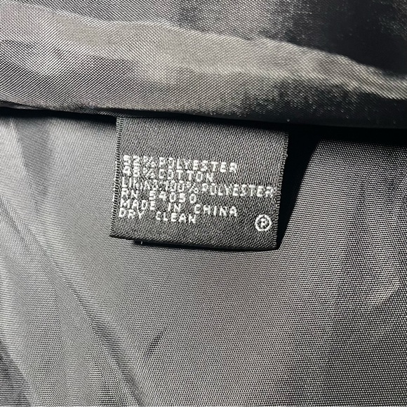 Anne Klein Suit Size 4 Zip Motorcycle Jacket Black Metallic - Picture 9 of 10